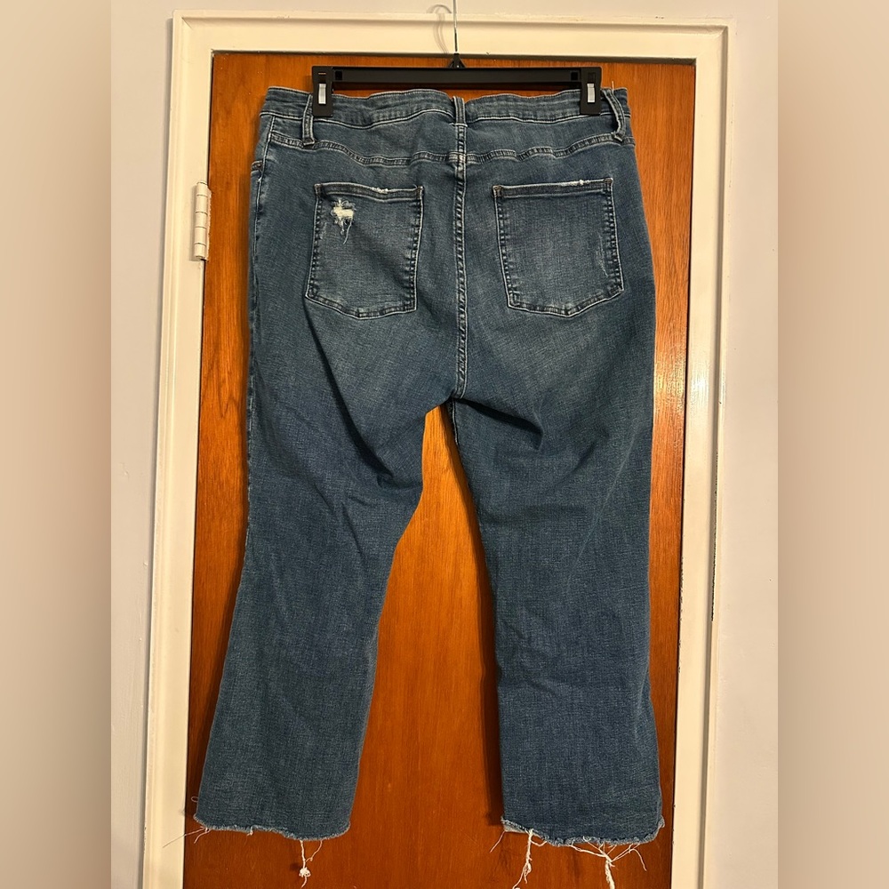 Pistola Distressed Straight Leg Jeans in Blue (ankle length) - Picture 2 of 4